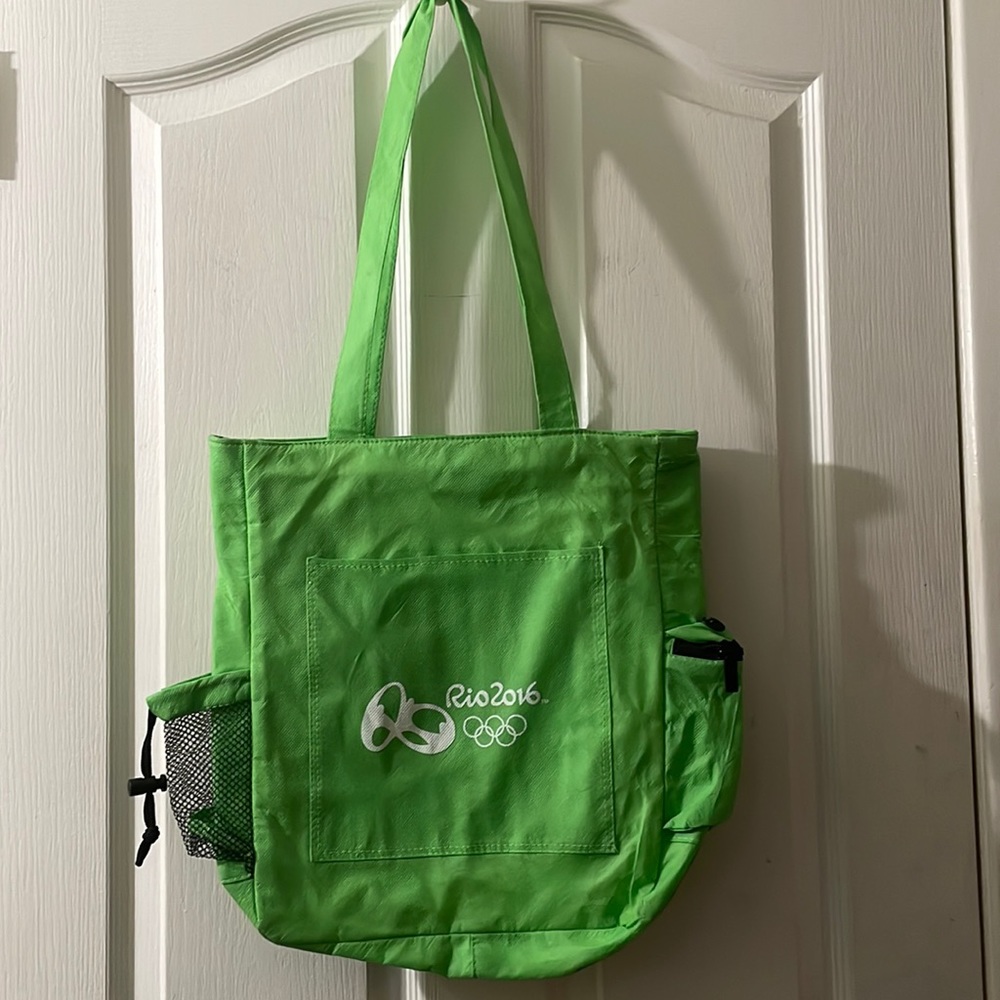Rio 2016 Olympics Green insulated tote lunch bag